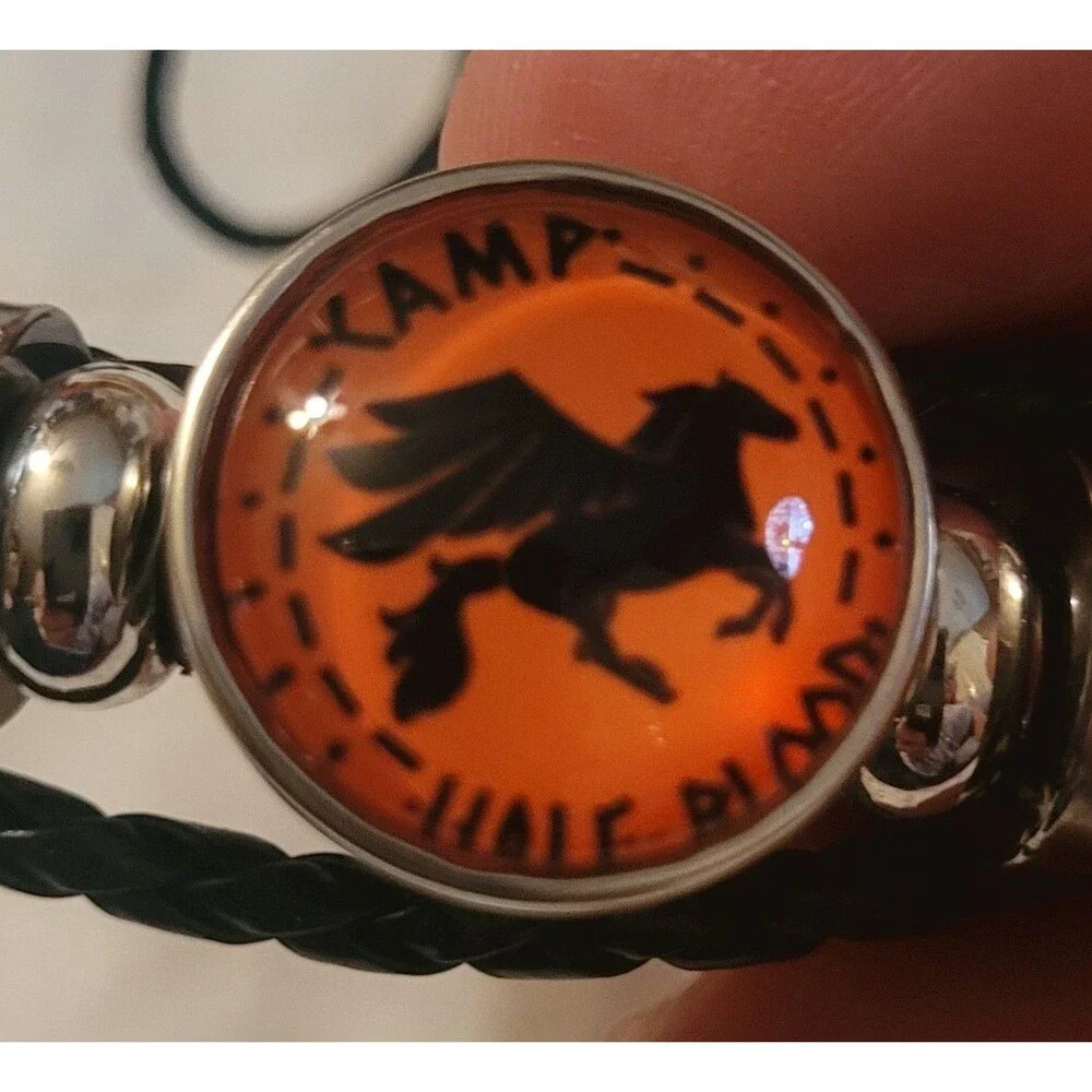 Percy Jackson Inspired Camp Half-Blood Braided Leather Cord Adjustable Bracelet